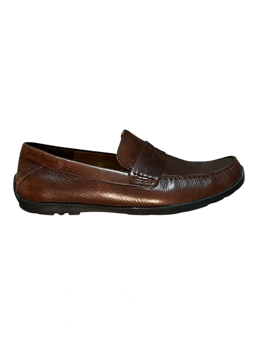 Men's Brown Leather Slip-On Loafers